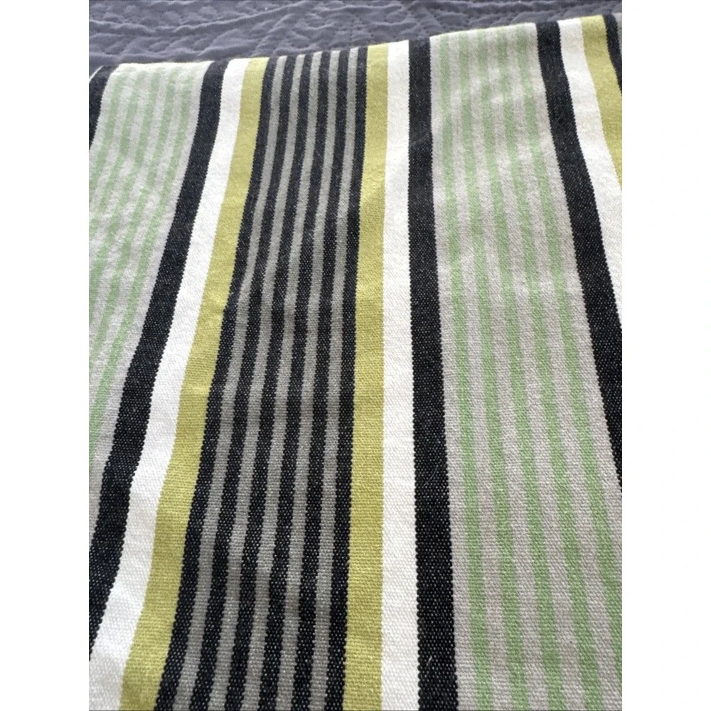 IKEA Brown Black Gray Striped Pillow Cover 15x 25